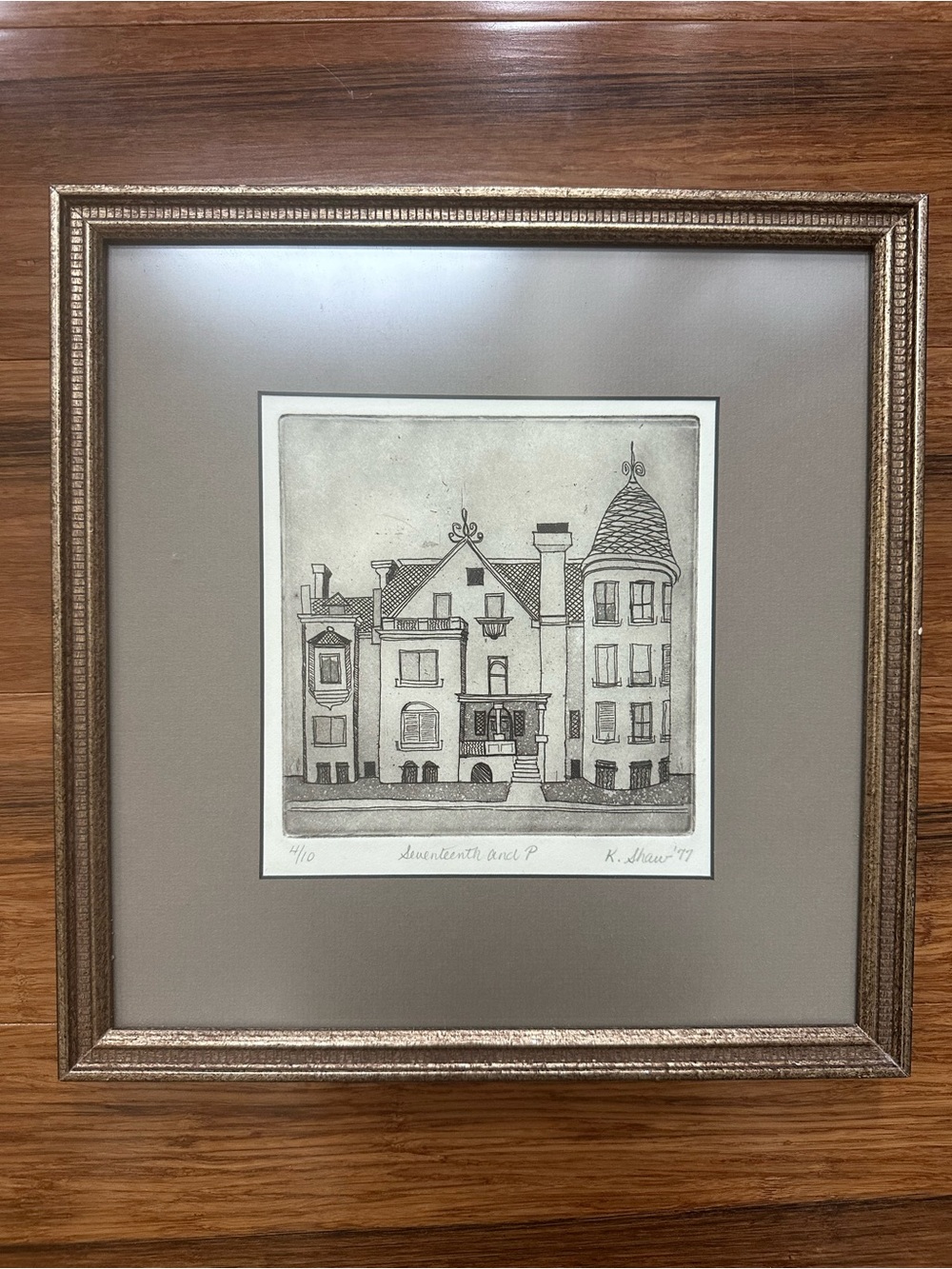 Vintage Victorian Pencil Drawing Picture-Signed & Numbered
